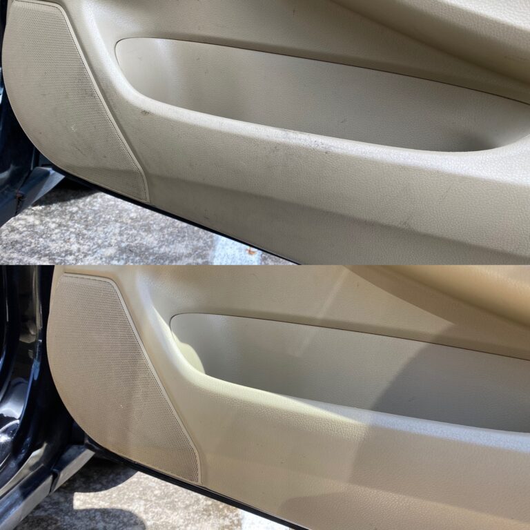 Door Panel Stain Removal Before and After