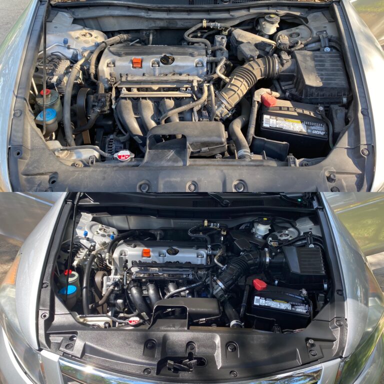 Honda Accord Engine Cleaning Before and After